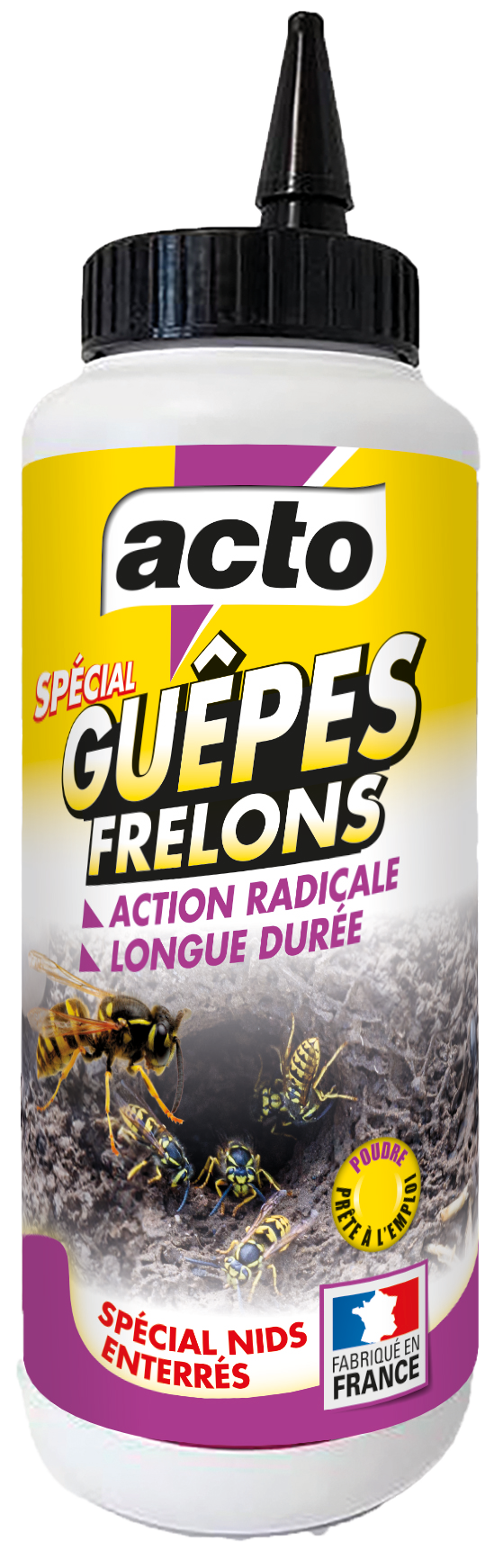 Acto - POUDRE NIDS DE GUÊPES - FRELONS ENTERRES - Flacon souffleur 400 g - Image 3