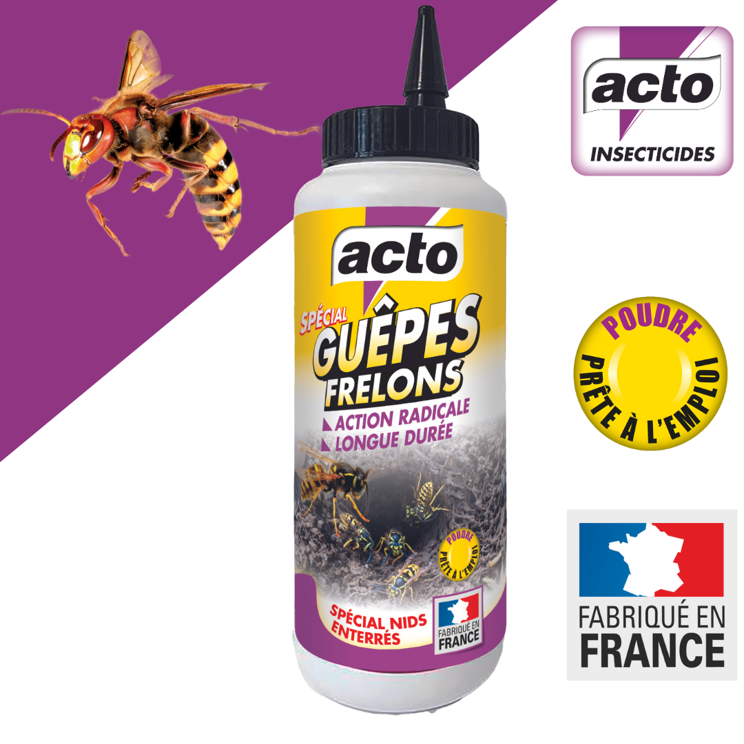 Acto - POUDRE NIDS DE GUÊPES - FRELONS ENTERRES - Flacon souffleur 400 g - Image 1