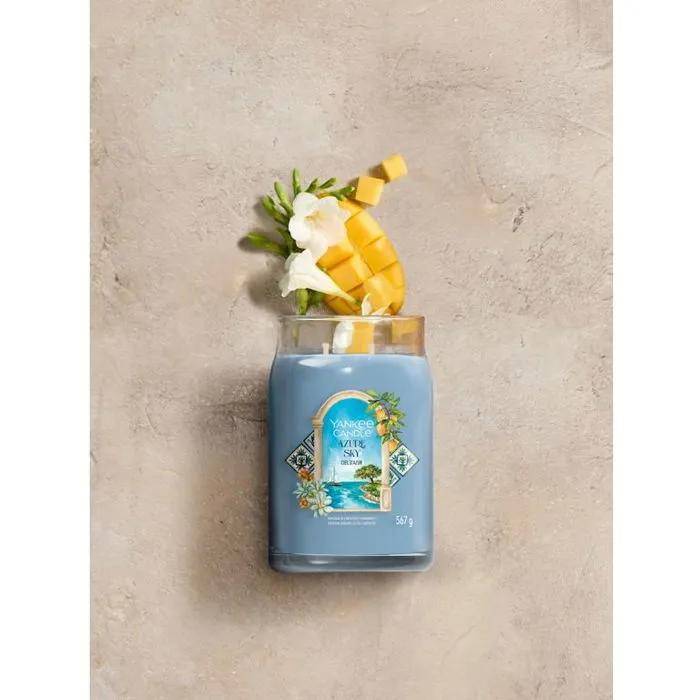 Bougie décorative parfumée en cire bleue Ø60 mm Azure Sky - Yankee candle