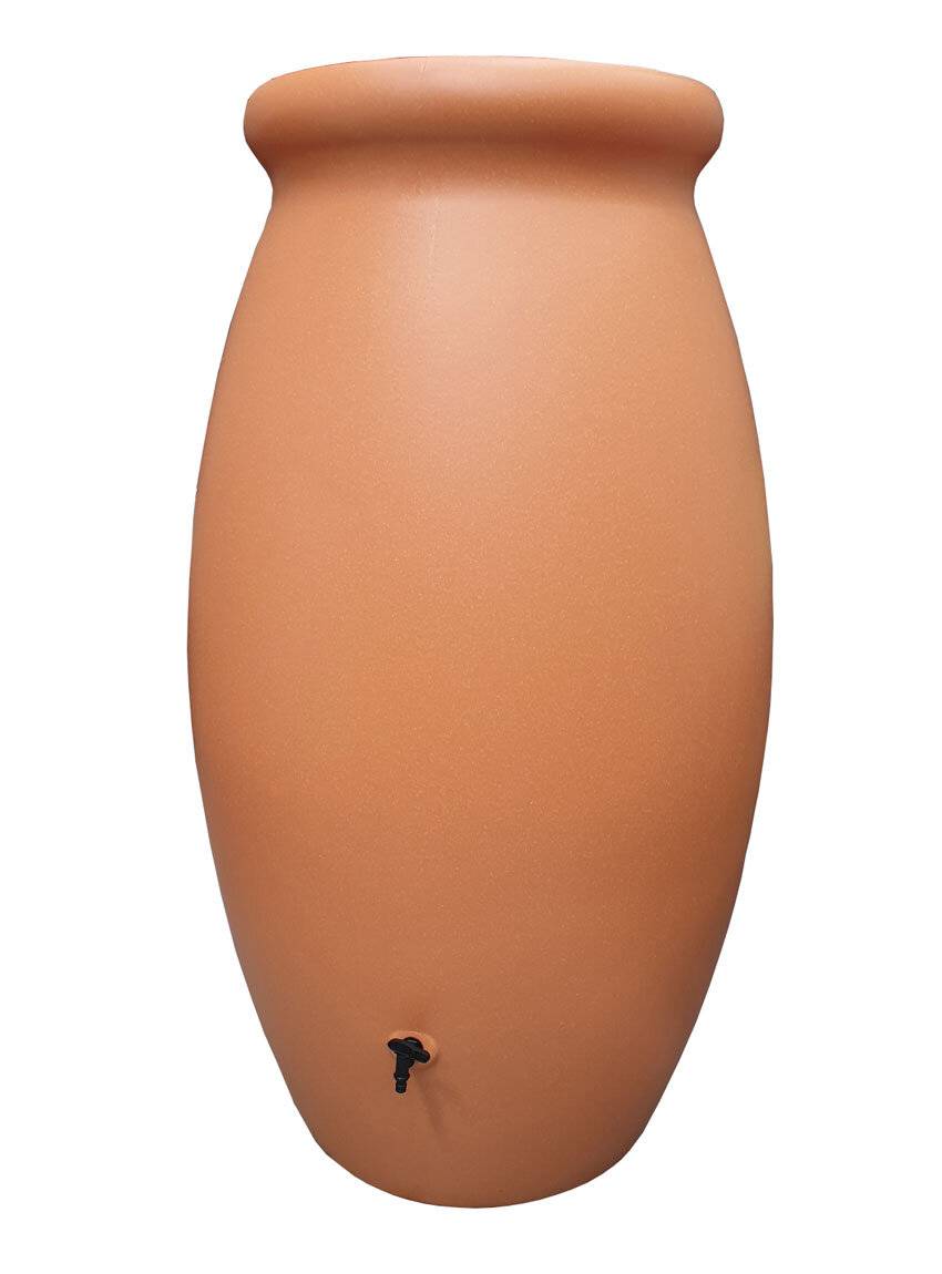 Belli - Récupérateur d'eau de pluie 1000L jarre PE coloris terre cuite - BELLI