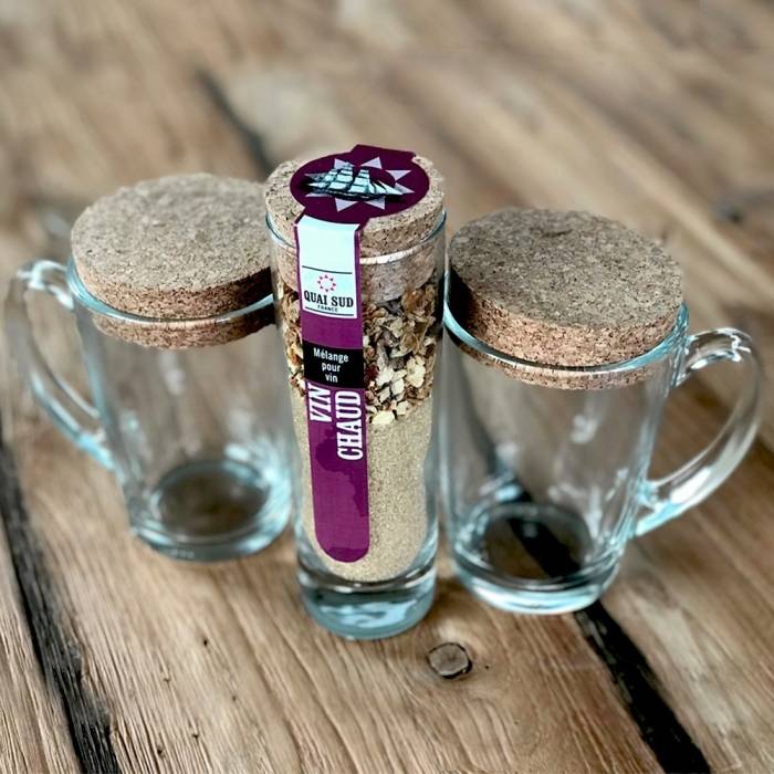 Coffret cocktail traditionnel pour vin chaud avec tasses - Image 2