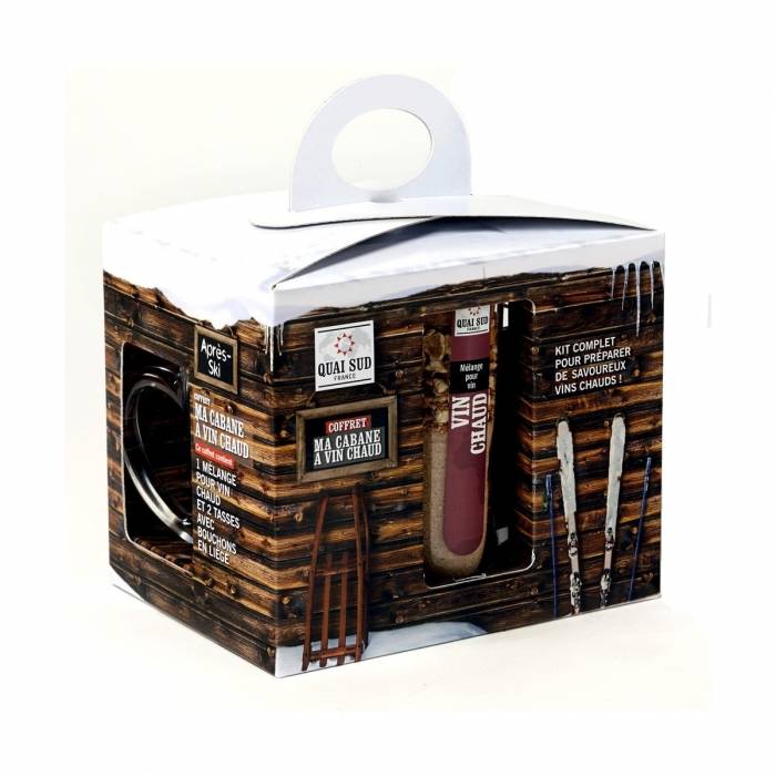 Coffret cocktail traditionnel pour vin chaud avec tasses - Image 1