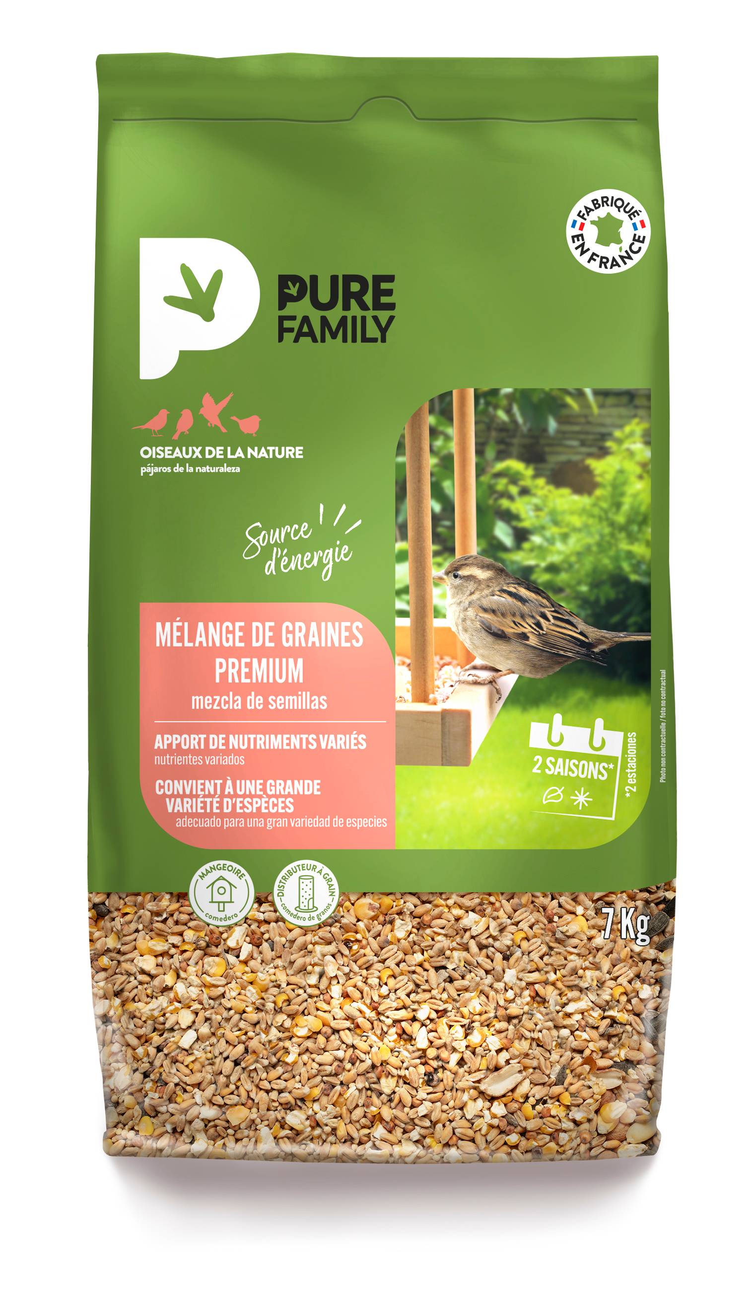 Pure Family - Mélange graines Premium 7 Kg - PURE FAMILY
