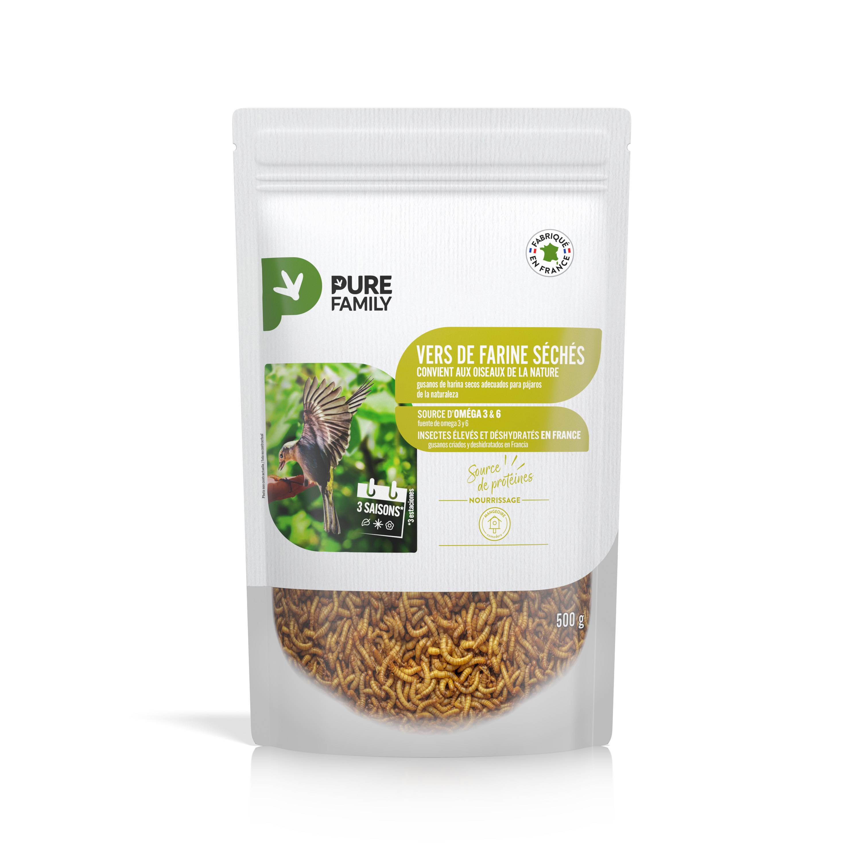 Pure Family - Vers séchés 500 g - PURE FAMILY - Image 1