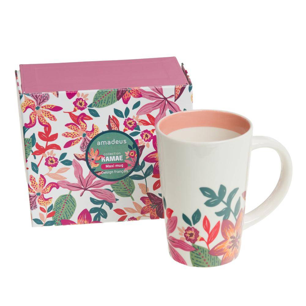 No Name - Coffret maxi mug Kamae porcelaine décoré L.12.3 cm l.6.3 cm H.8.5 cm 33 cl - Amadeus - Image 1