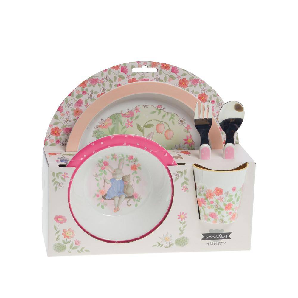 No Name - Coffret repas enfant plastique multicolore L.9 cm l.24 cm H.27 cm Ombeline - Amadeus - Image 2