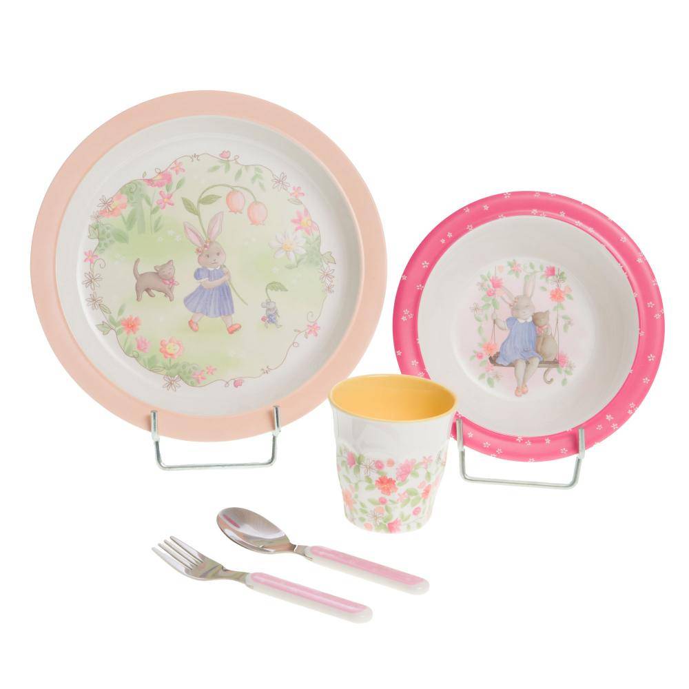 No Name - Coffret repas enfant plastique multicolore L.9 cm l.24 cm H.27 cm Ombeline - Amadeus - Image 3