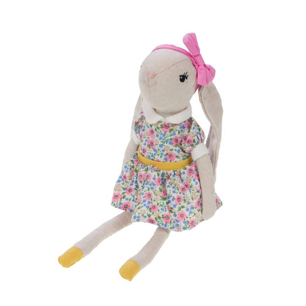No Name - Peluche ombeline la lapine polyester multicolore L.33 l.17 H.15 cm - Amadeus les petits - Image 2