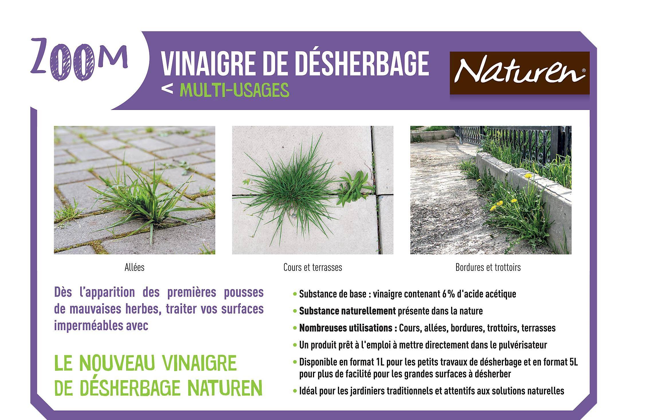 Vinaigre de désherbage multi-usages liquide 5L - Naturen - Image 3