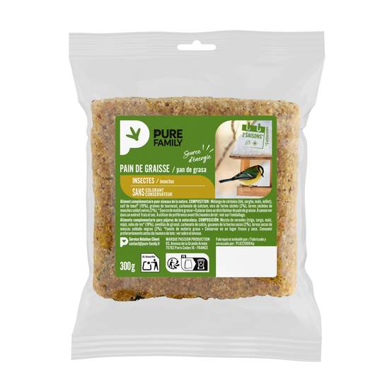 Pure Family - Pain de graisse Insectes 300 g - PURE FAMILY - Image 6
