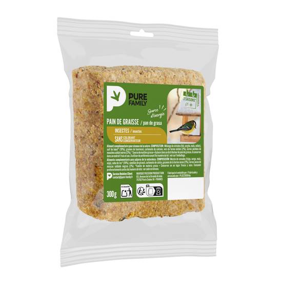 Pure Family - Pain de graisse Insectes 300 g - PURE FAMILY - Image 5