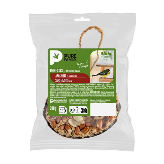 Pure Family - Demi coco Arachide 200 g - PURE FAMILY - Image 1
