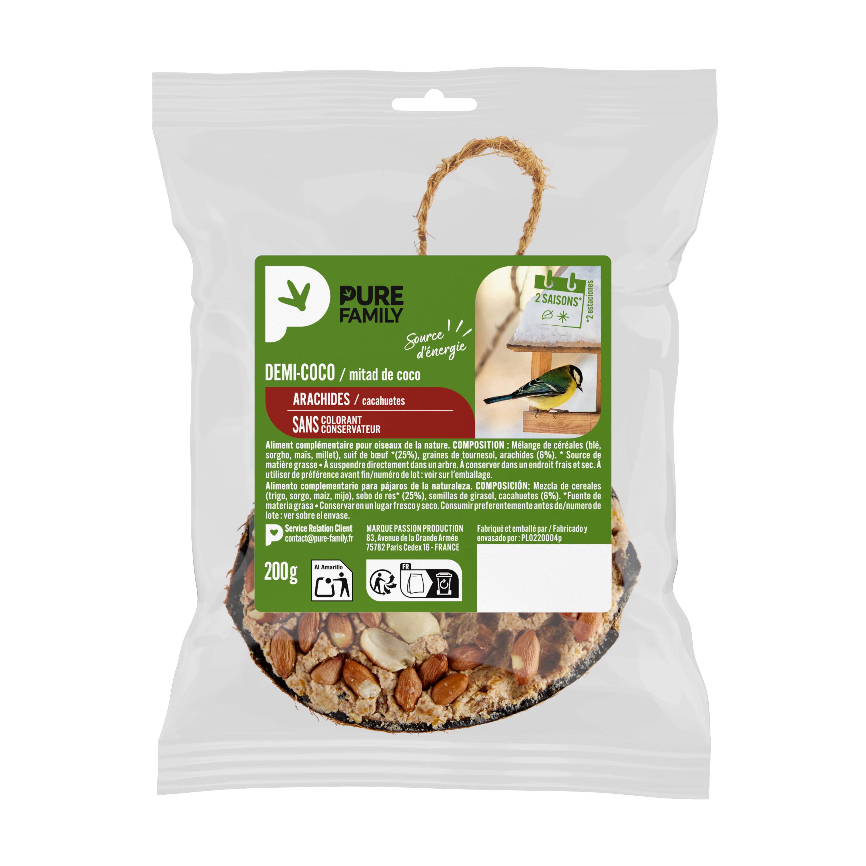 Pure Family - Demi coco Arachide 200 g - PURE FAMILY - Image 1