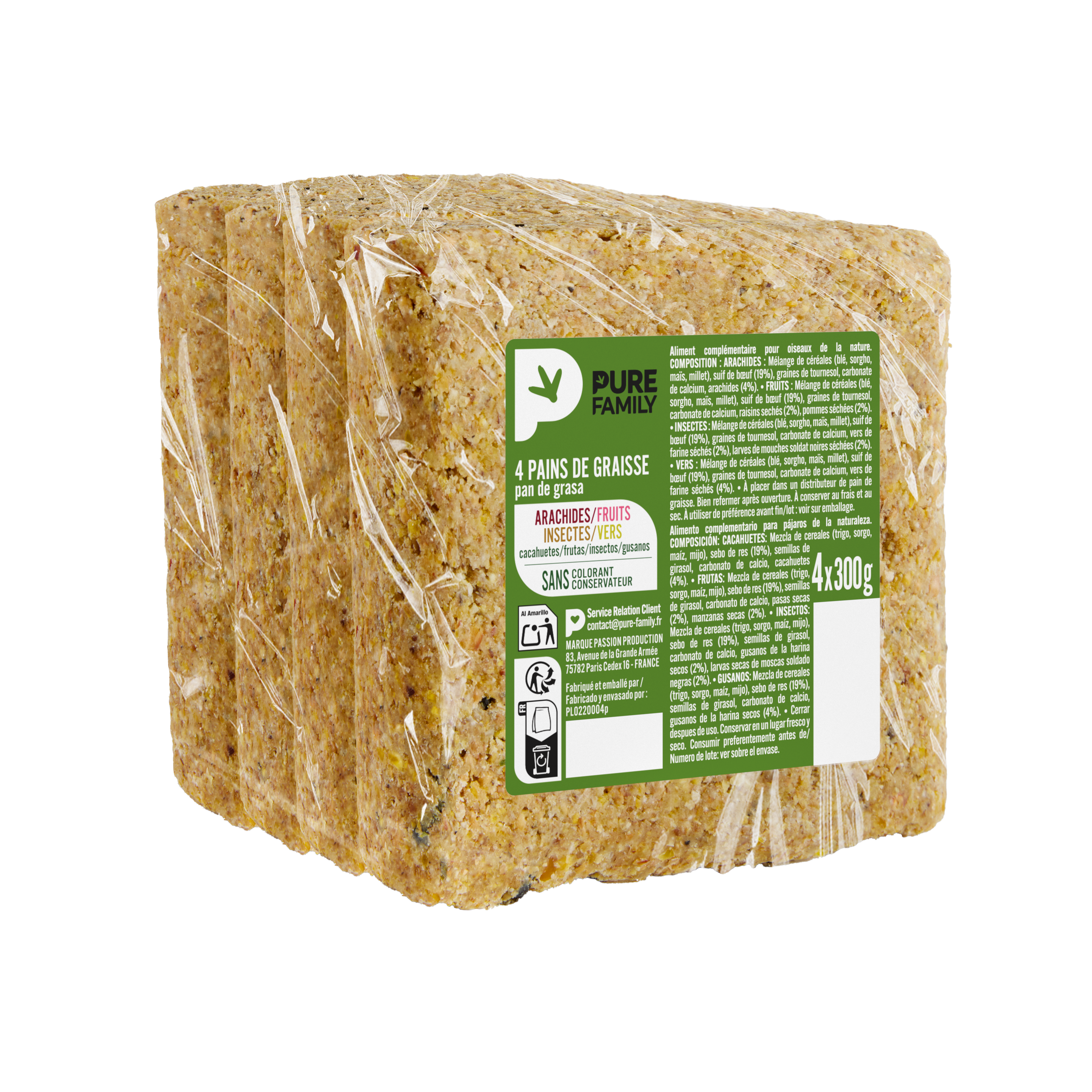 Pure Family - Lot de pain de graisse 300 g x 4 - PURE FAMILY - Image 3