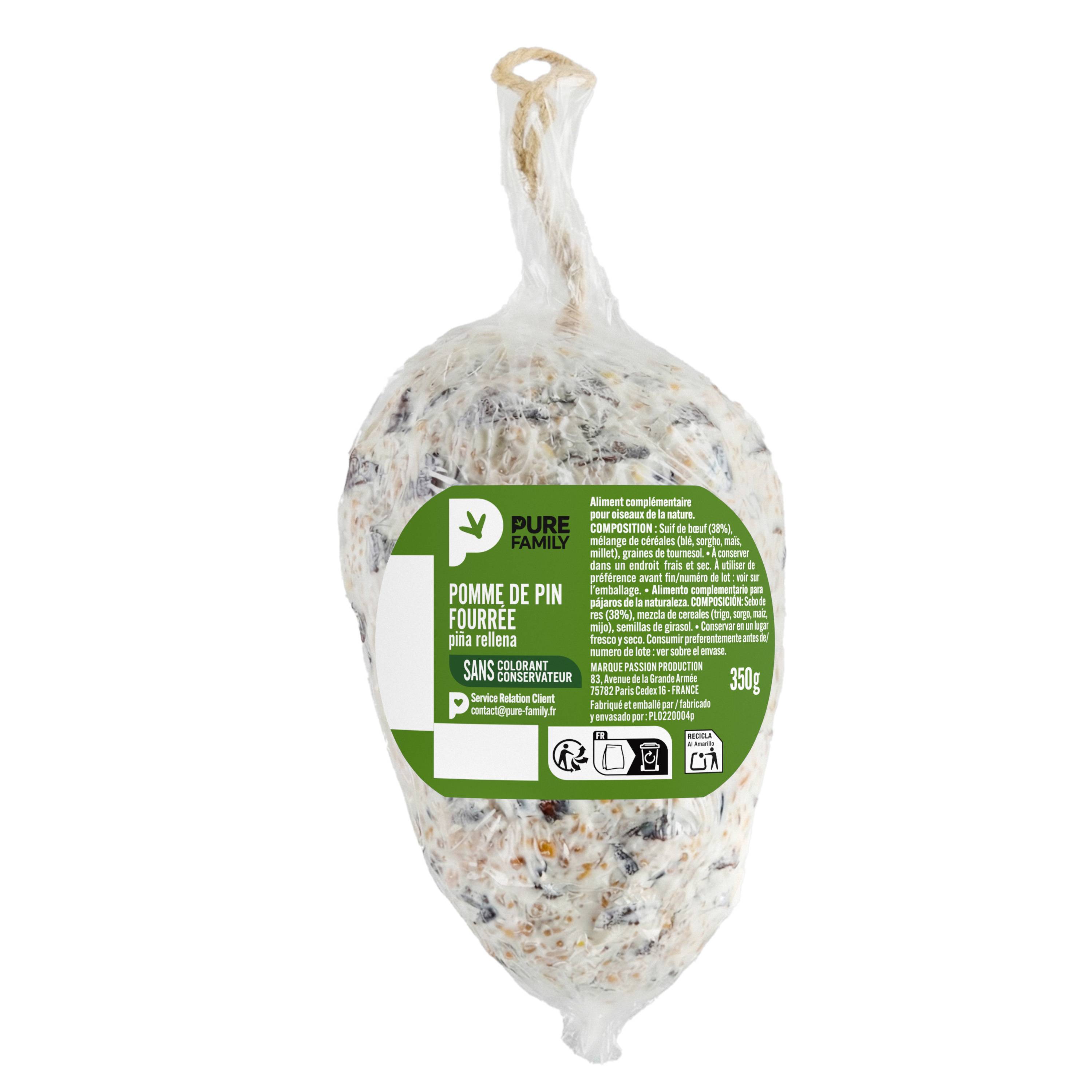 Pure Family - Pomme de pin avec graisse 350 g - PURE FAMILY - Image 2