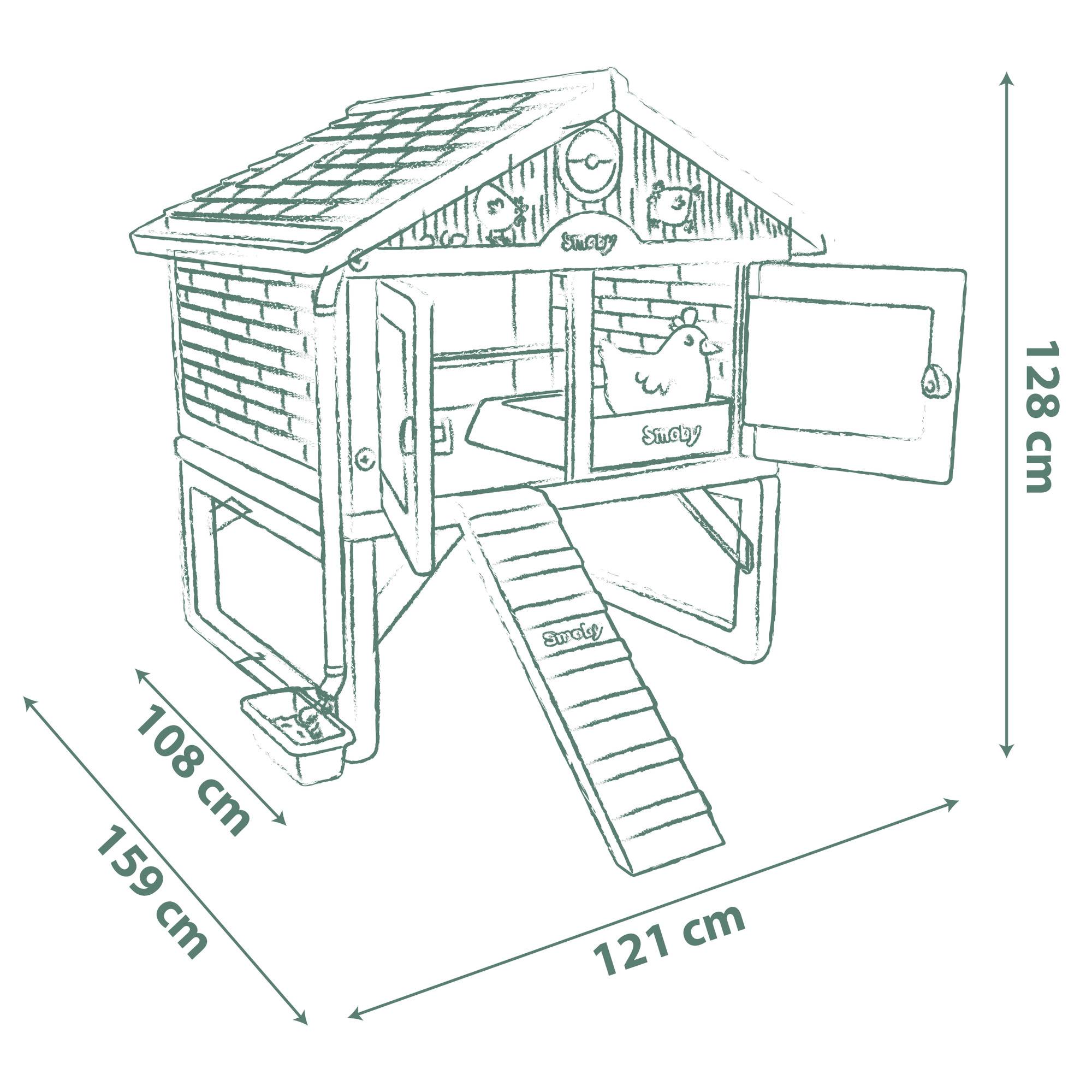 Smoby - Poulailler Cluck Cluck Cottage MIJ 5 poules en plastique recyclé - Smoby - Image 2