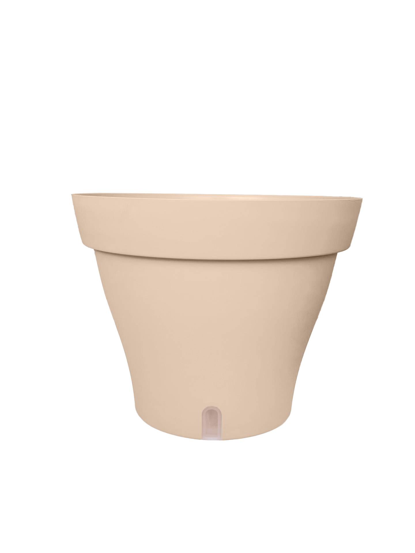 Ecloz - Pot de fleur d'intérieur à réserve d'eau plastique rond dia. 25cm crème Calypso ECLOZ
