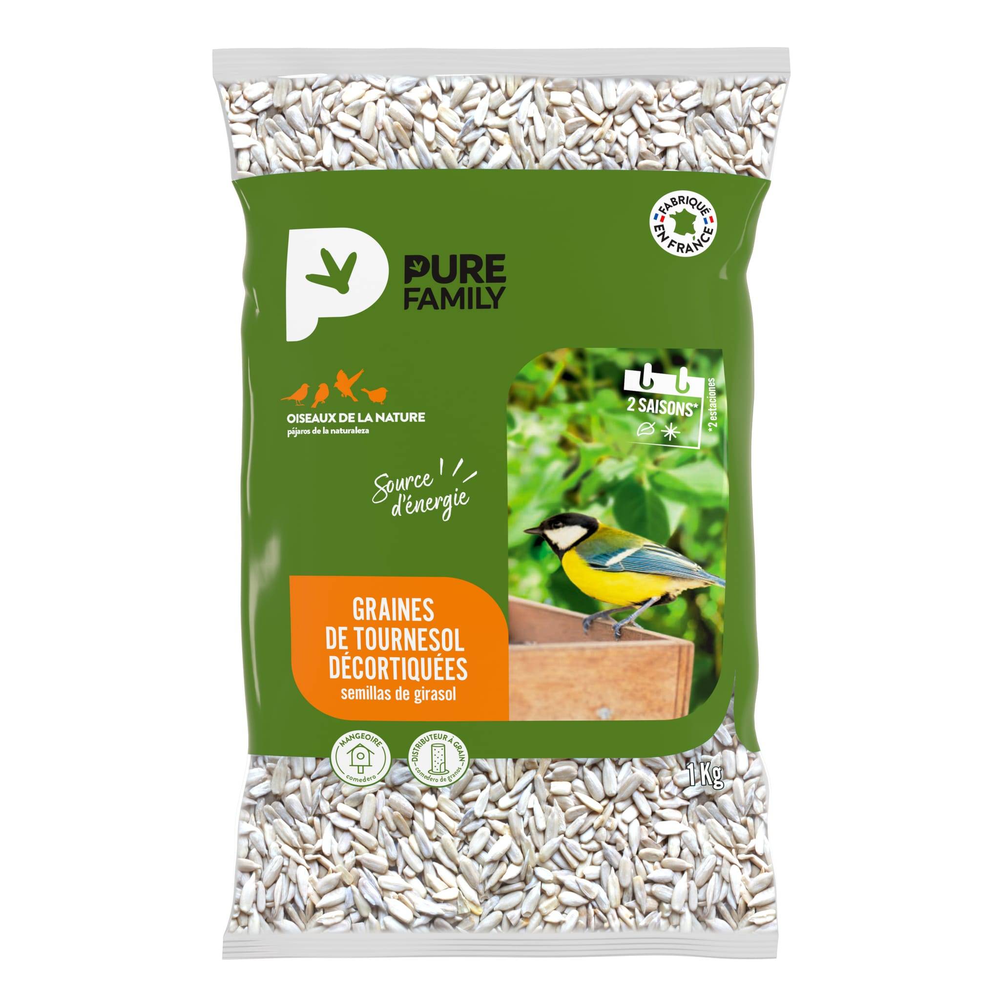 Pure Family - Graines de tournesol décortiquées 1 kg - PURE FAMILY