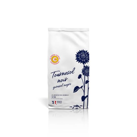 Marque Blanche et Economique - Graines de tournesol noir 12 kg - Image 1