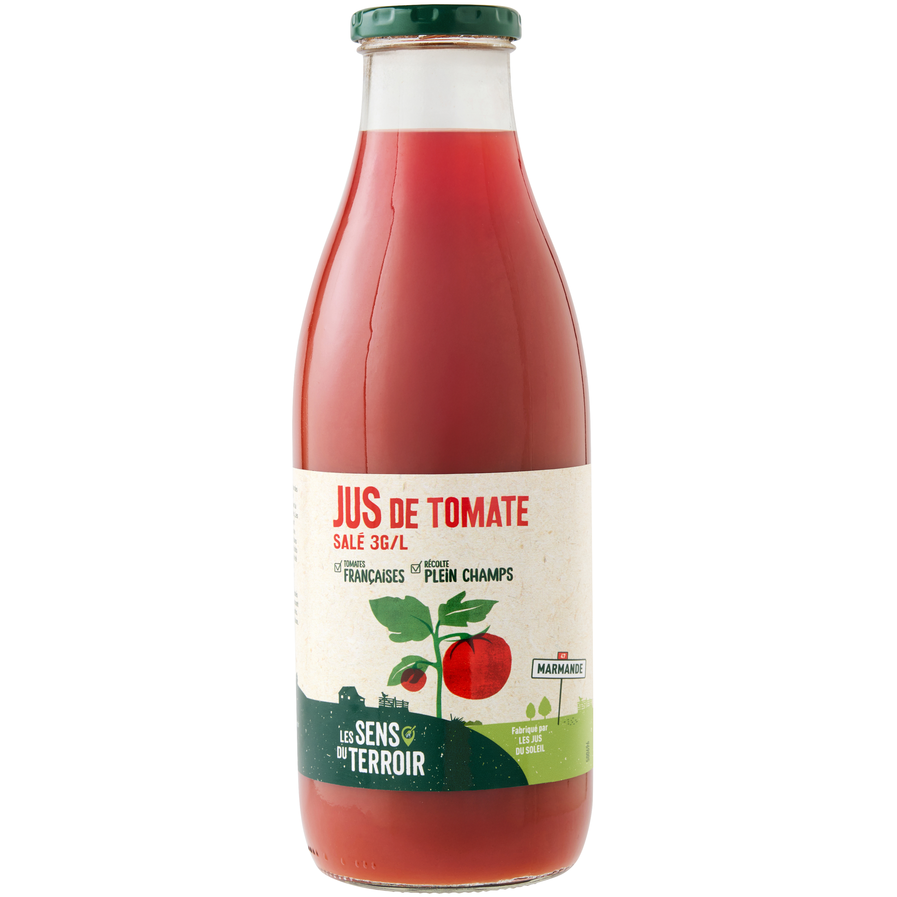 Les Sens du Terroir - Jus de tomate salé 3G/L 1 L - Les Sens du Terroir - Image 1