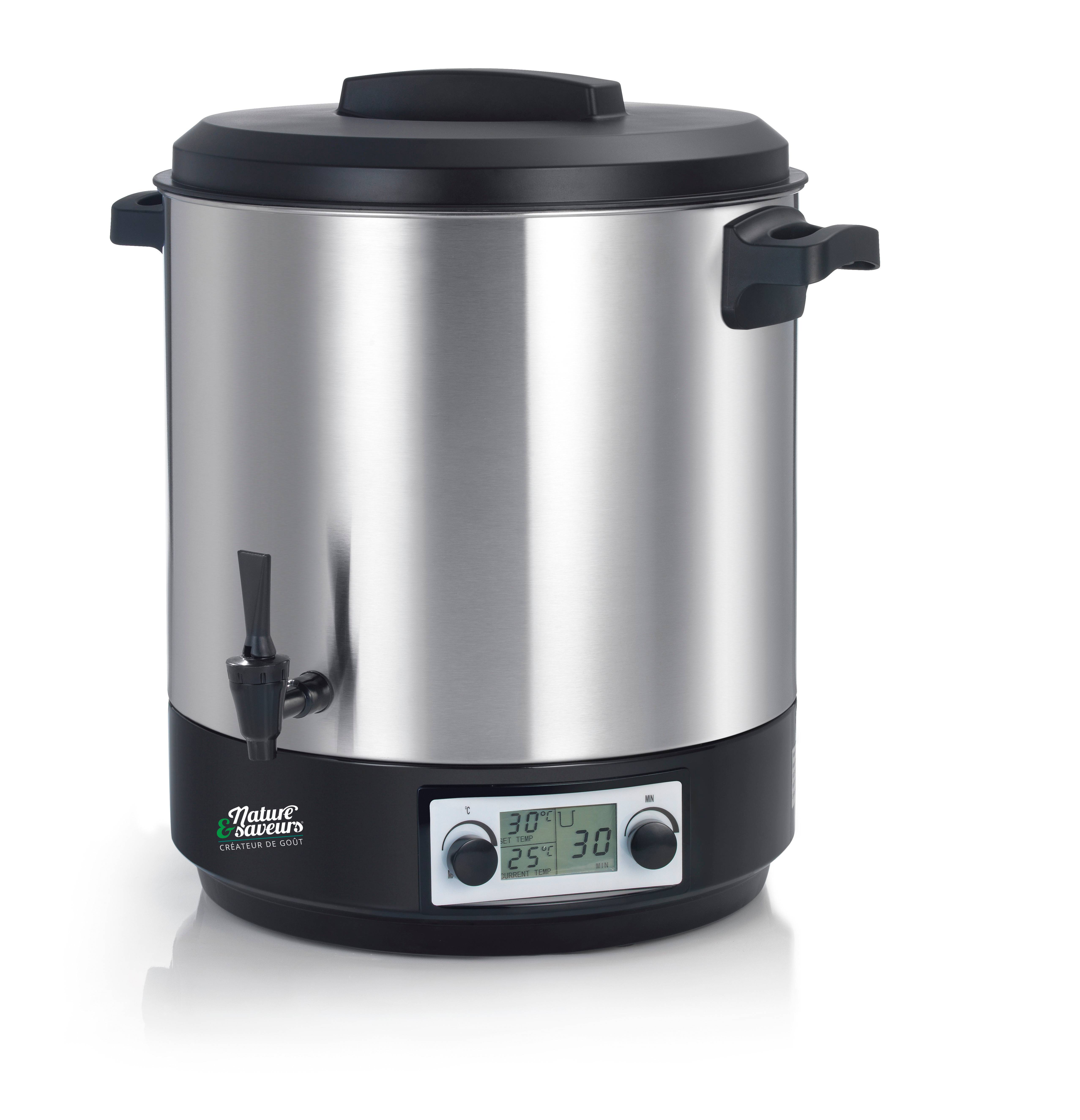Nature Et Saveurs - Stérilisateur inox 31 L 8 bocaux de 1 L Nature & Saveurs