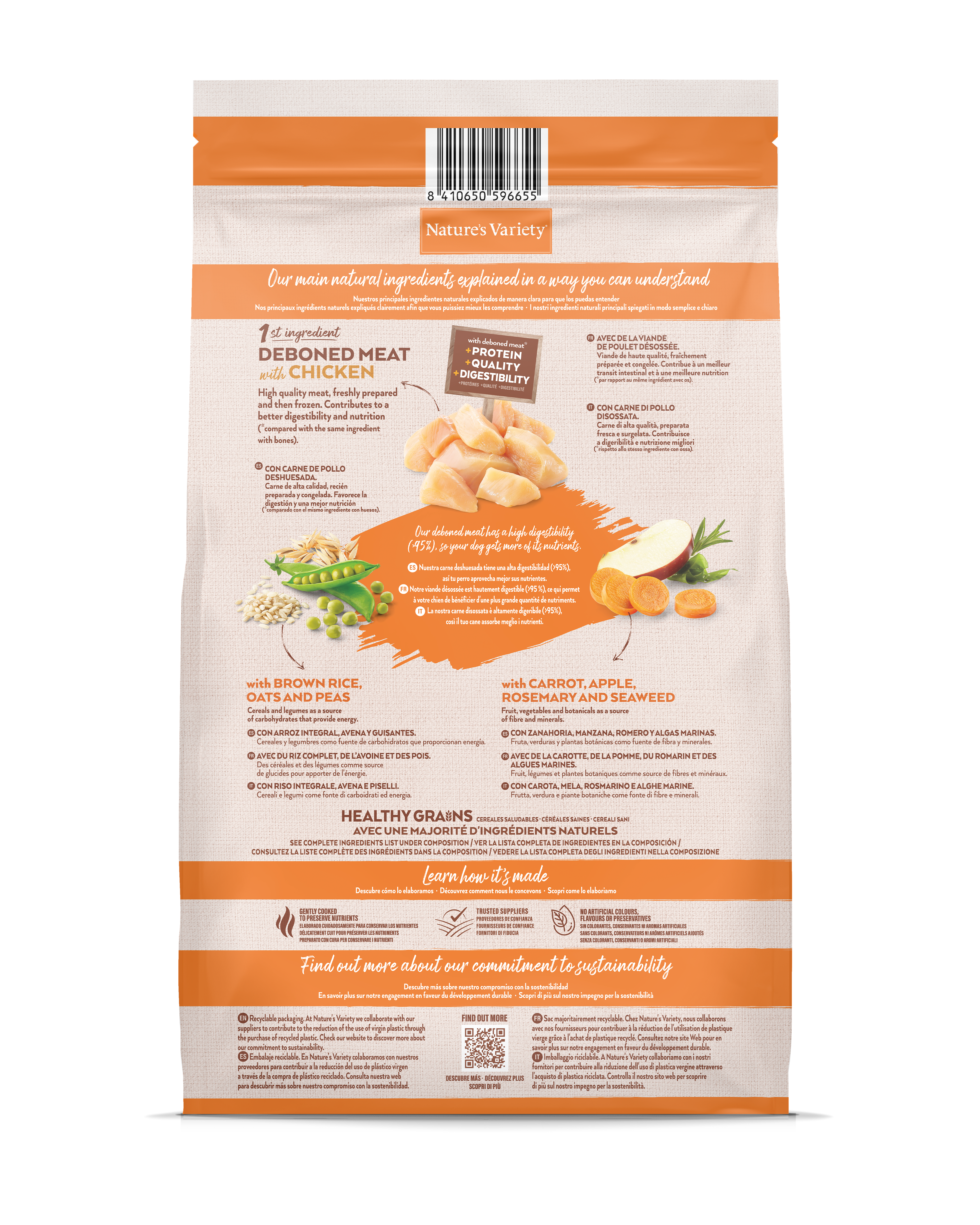 Croquettes pour chiot avec céréales saines medium maxi poulet 10 kg - Nature's Variety - Image 2