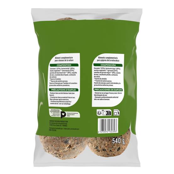 Pure Family - Boules de graisse nature 90 g x 6 - PURE FAMILY - Image 2