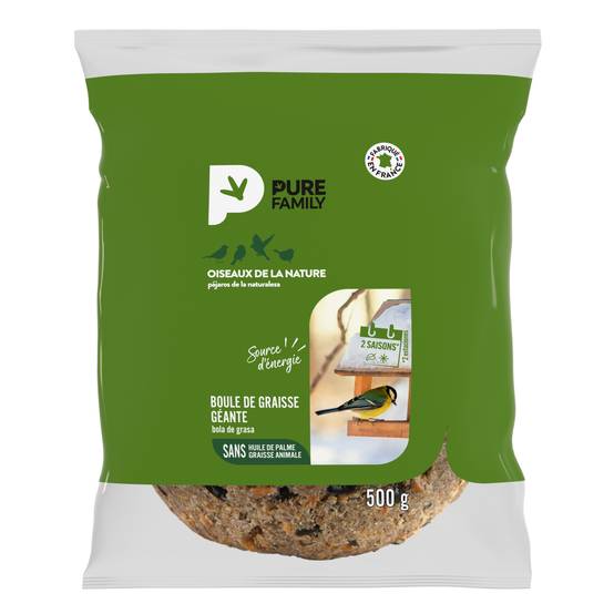 Pure Family - Boule de graisse géante nature 500 g - PURE FAMILY - Image 1