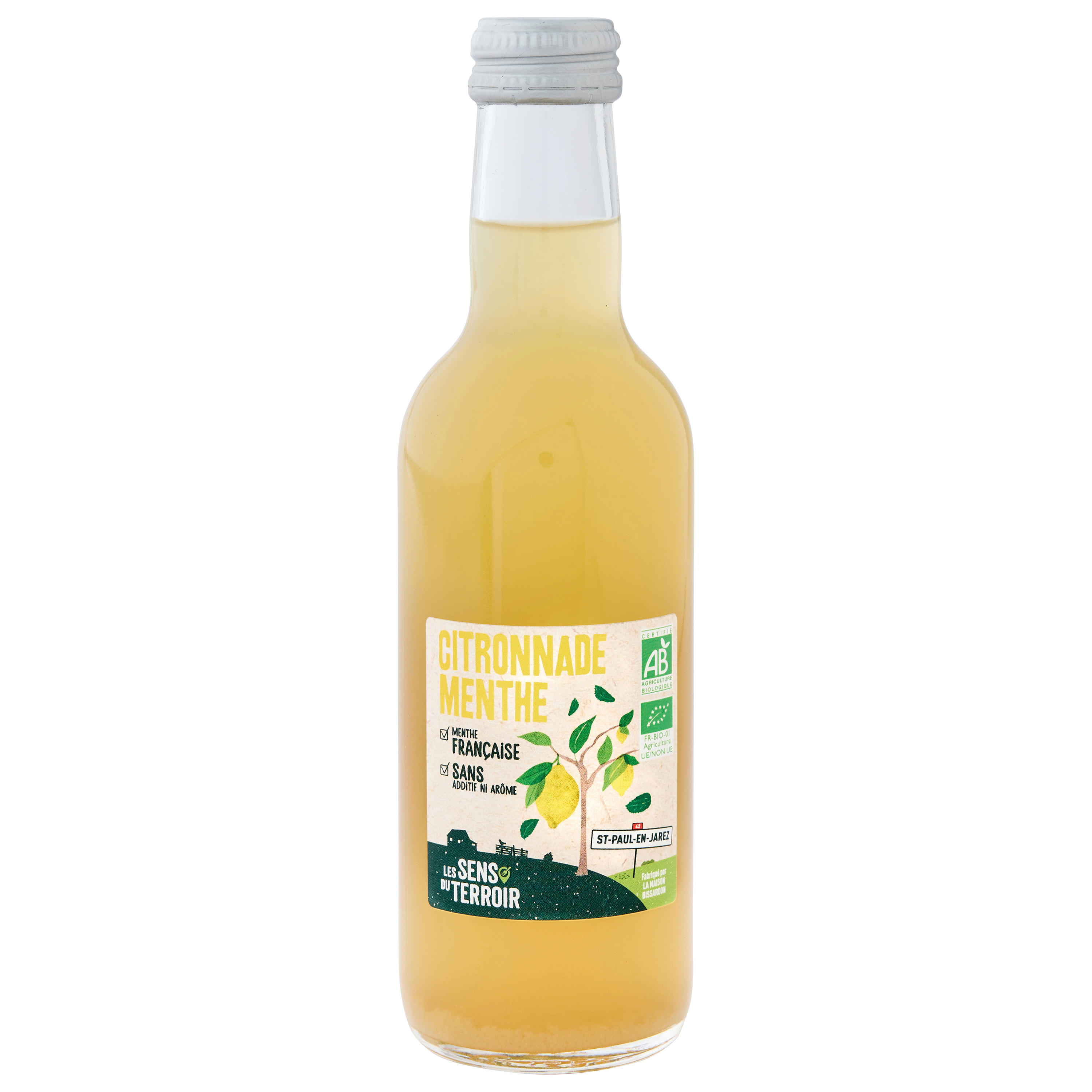 Les Sens du Terroir - Citronnade menthe BIO 25 cl - Les Sens du Terroir - Image 1