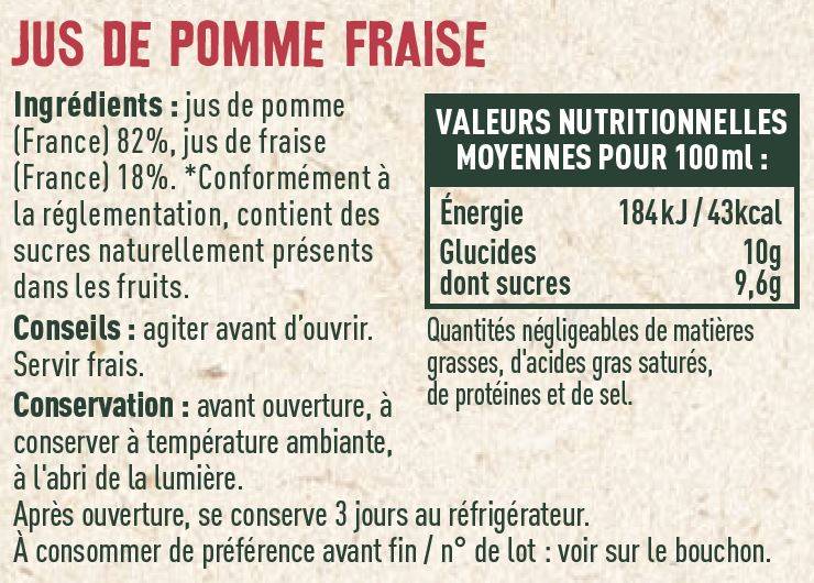 Les Sens du Terroir - Jus de pomme-fraise 1 L - Les Sens du Terroir - Image 2