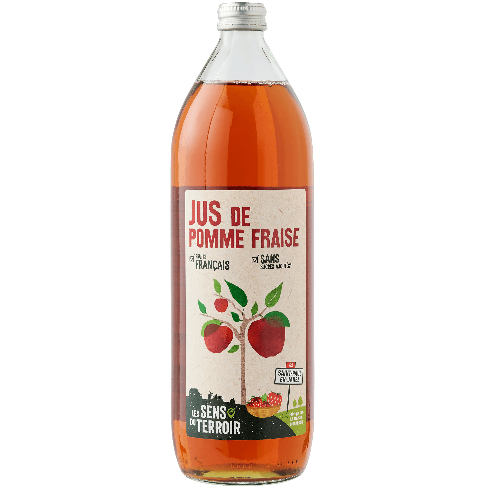 Les Sens du Terroir - Jus de pomme-fraise 1 L - Les Sens du Terroir - Image 1