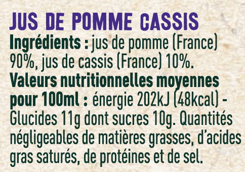Les Sens du Terroir - Jus de pomme-cassis 25 cl - Les Sens Du Terroir - Image 2