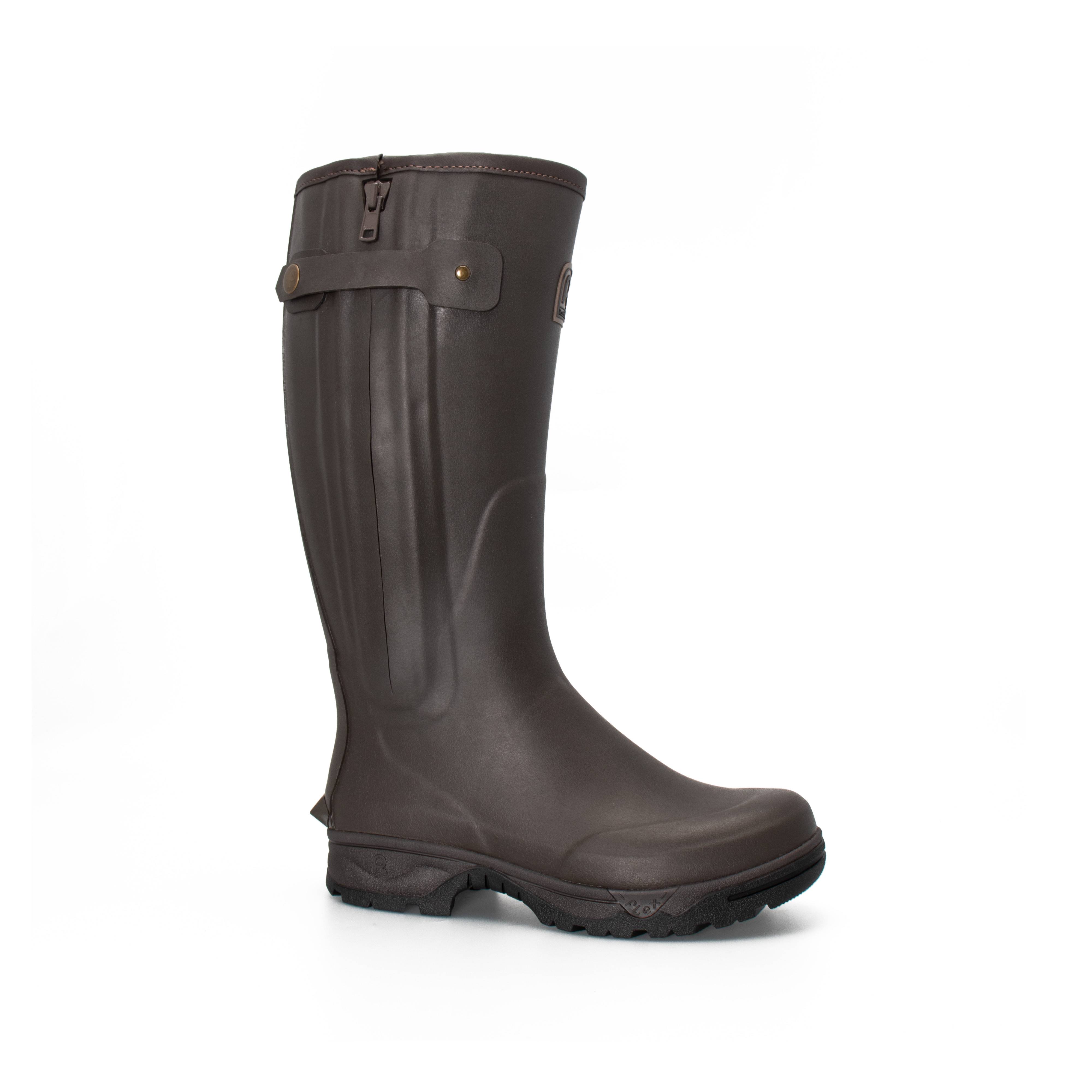 Rouchette - Botte en caoutchouc marron VENEUR NEO ZIP Taille 40- Rouchette
