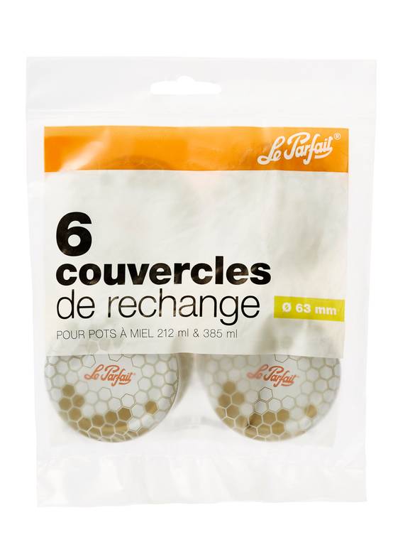 Le Parfait - Couvercles pots de miel Ø63 mm x6 - Le Parfait