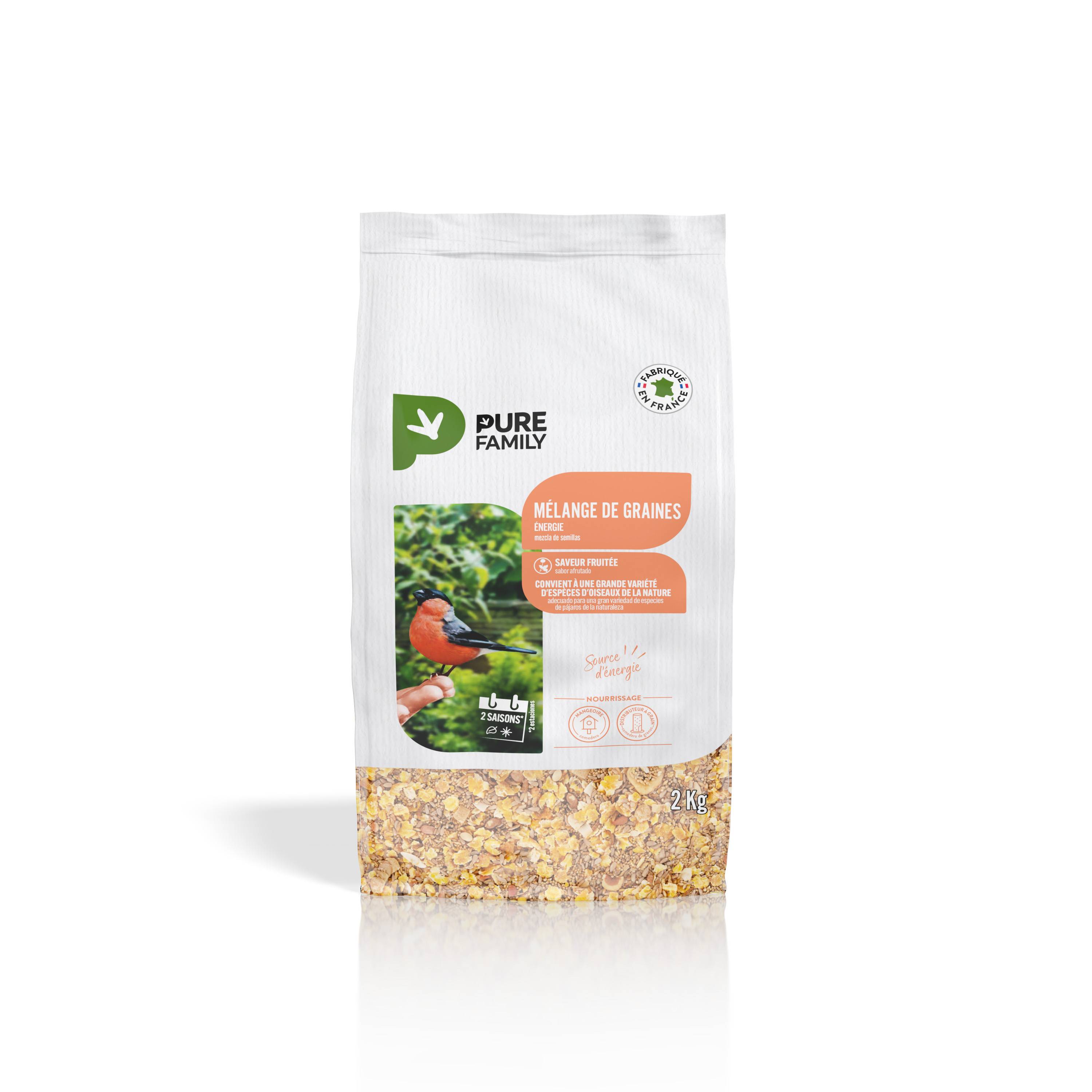 Pure Family - Mélange de graines Énergie 2 kg - Pure Family
