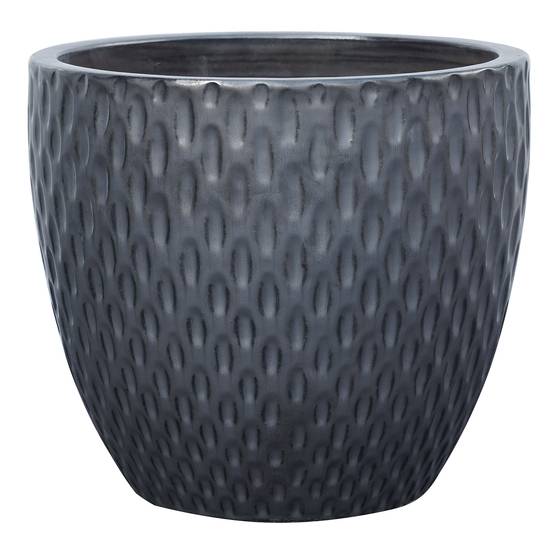 Ecloz - Pot CHERUT en terre cuite émaillée - noir - Ø 36 cm - ECLOZ
