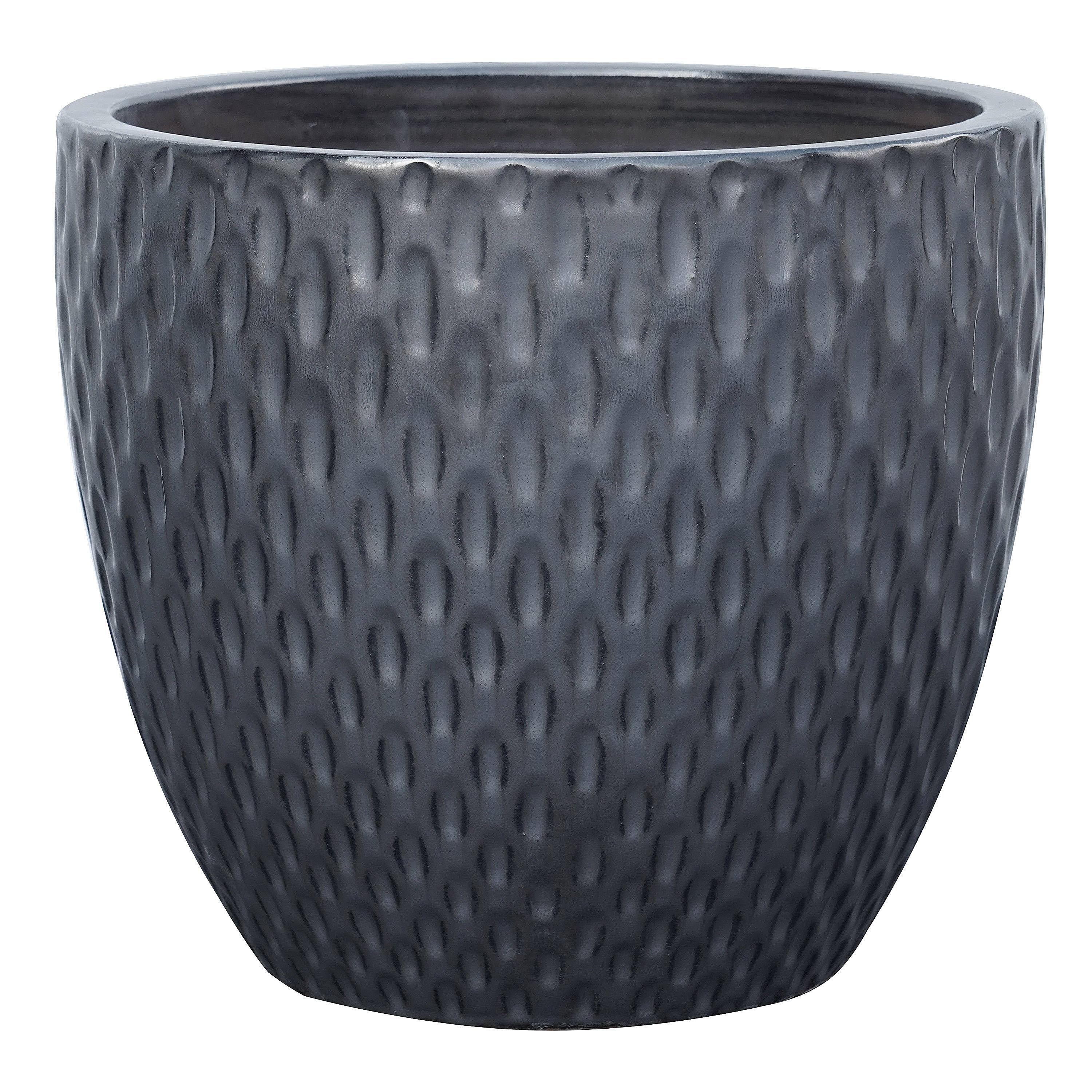 Ecloz - Pot CHERUT en terre cuite émaillée - noir - Ø 36 cm - ECLOZ