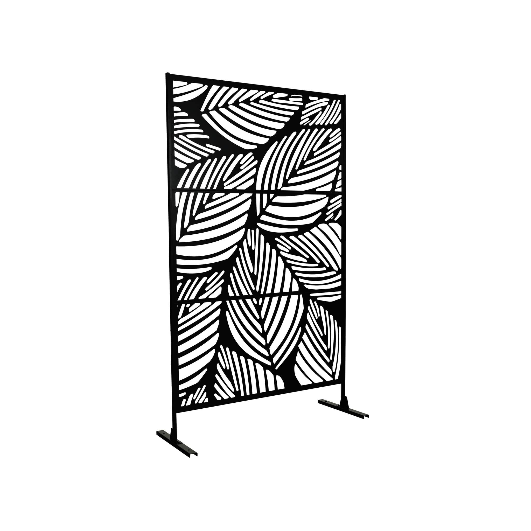 Ecloz - Paravent de jardin acier 1,98x1,2m motif florale Flora ECLOZ - Image 1