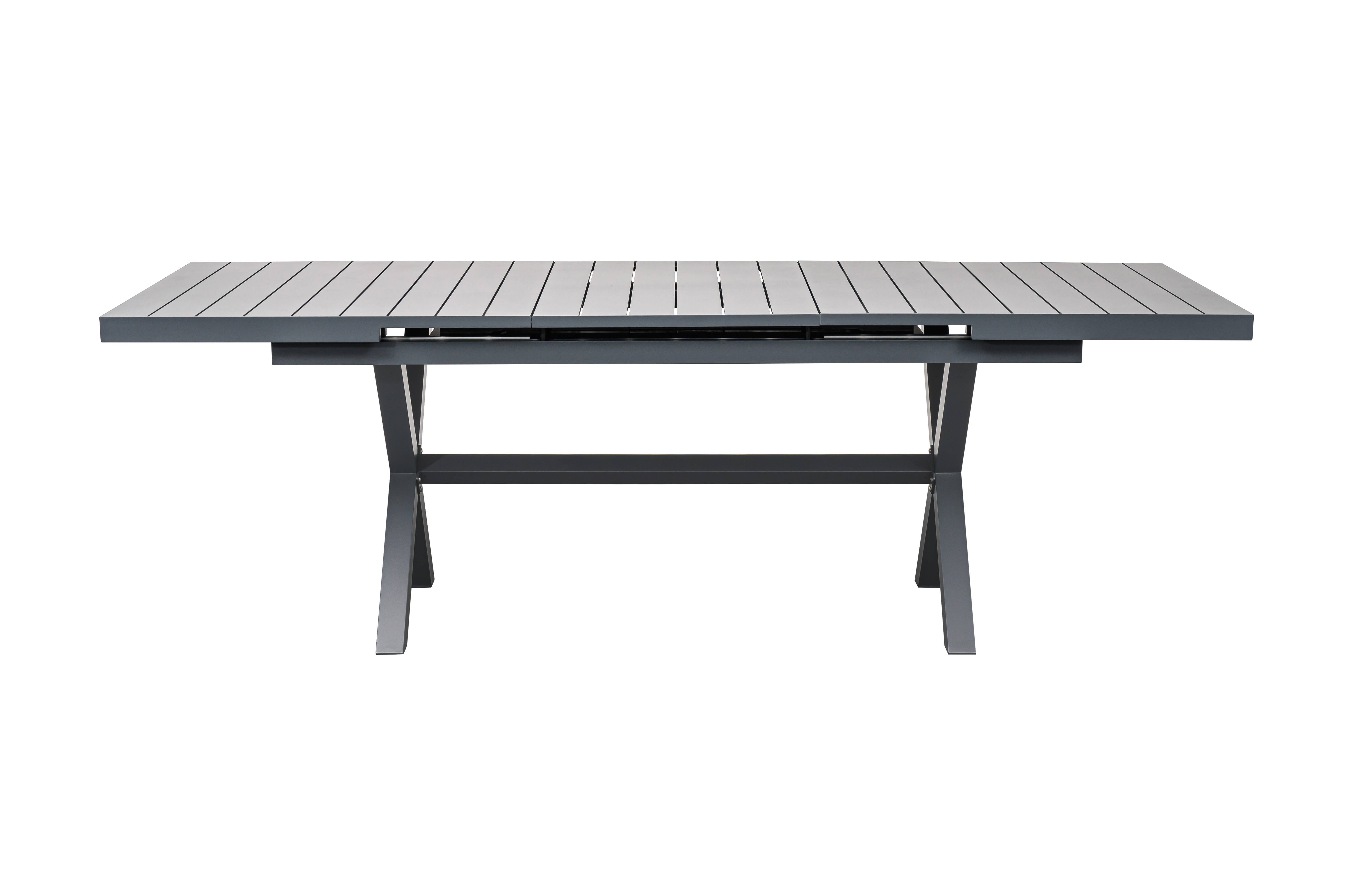 Ecloz - Table de jardin rectangulaire extensible 8/10 personnes anthracite Fargo ECLOZ - Image 3