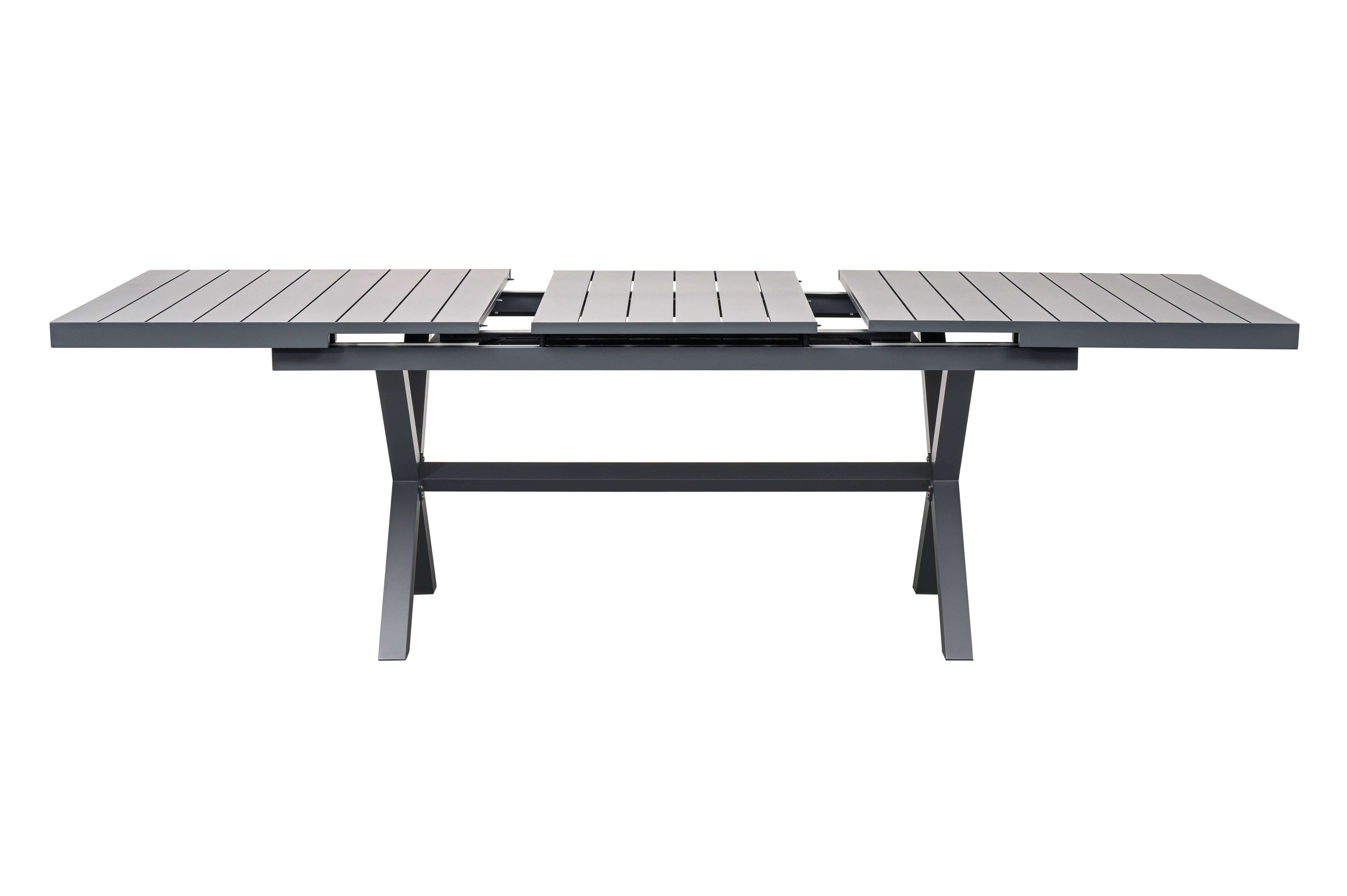 Ecloz - Table de jardin rectangulaire extensible 8/10 personnes anthracite Fargo ECLOZ - Image 4