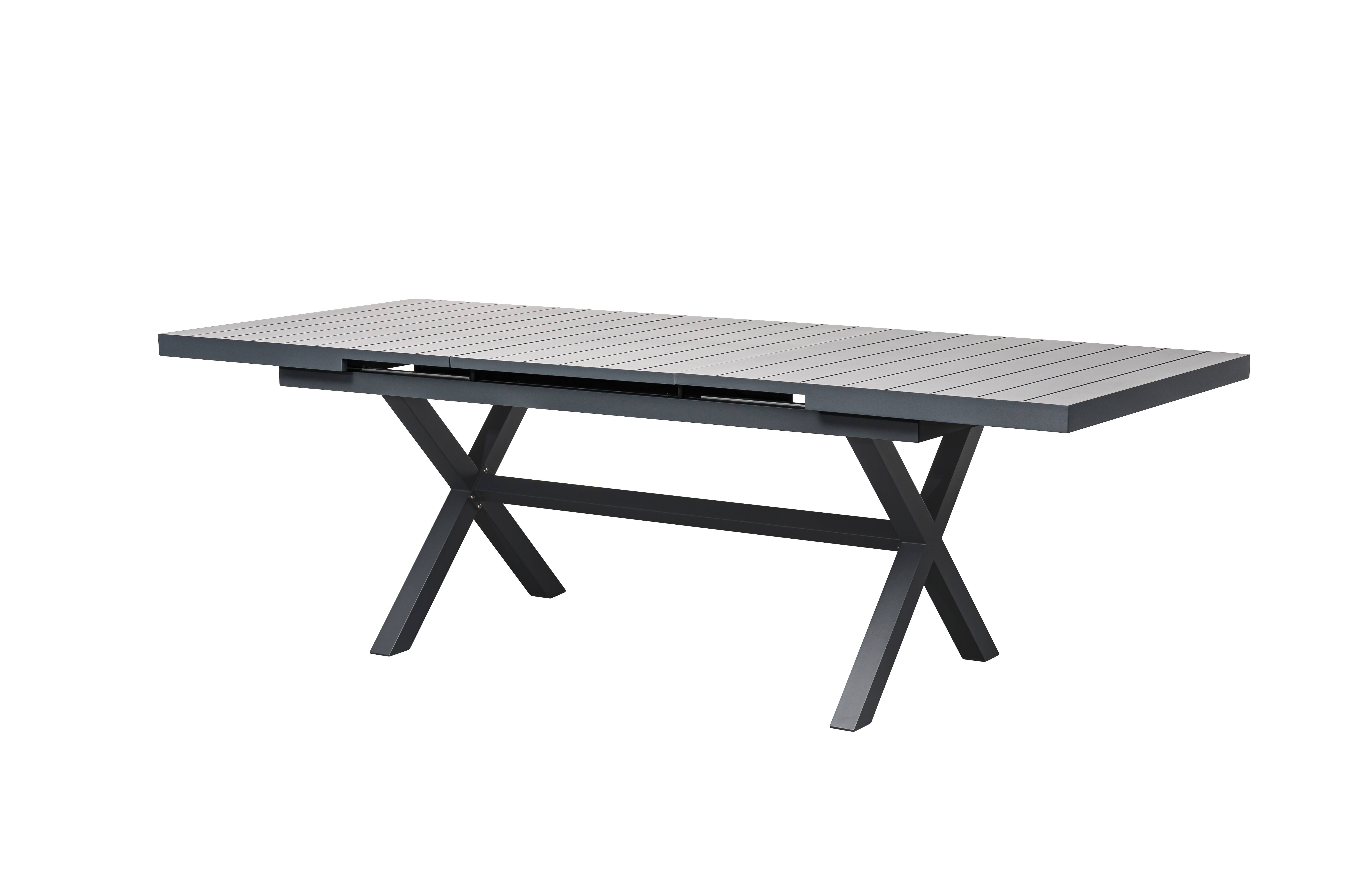 Ecloz - Table de jardin rectangulaire extensible 8/10 personnes anthracite Fargo ECLOZ - Image 5