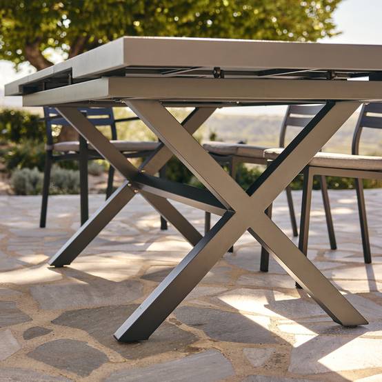 Ecloz - Table de jardin rectangulaire extensible 8/10 personnes anthracite Fargo ECLOZ - Image 11