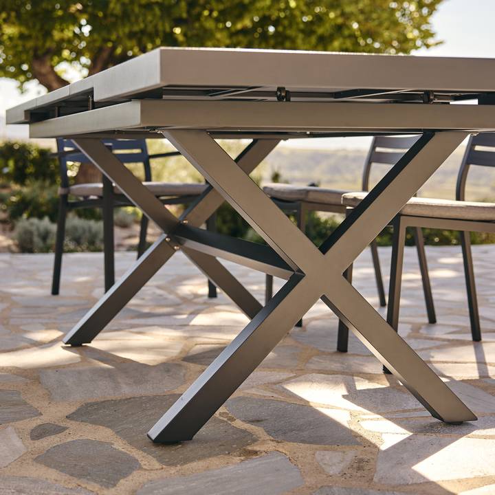 Ecloz - Table de jardin rectangulaire extensible 8/10 personnes anthracite Fargo ECLOZ - Image 11