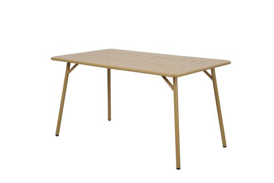Ecloz - Table de jardin rectangulaire acier 4 personnes ocre Eze ECLOZ - Image 1