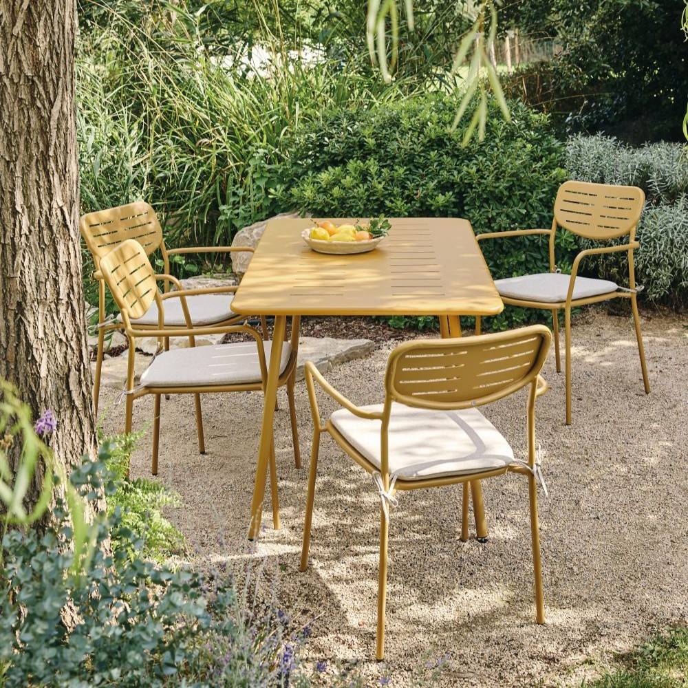 Ecloz - Fauteuil de jardin acier ocre Eze ECLOZ - Image 5
