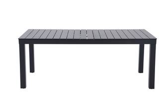 Ecloz - Table de jardin rectangulaire double extension 8/12 personnes anthracite Fileas ECLOZ