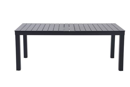Ecloz - Table de jardin rectangulaire double extension 8/12 personnes anthracite Fileas ECLOZ - Image 1