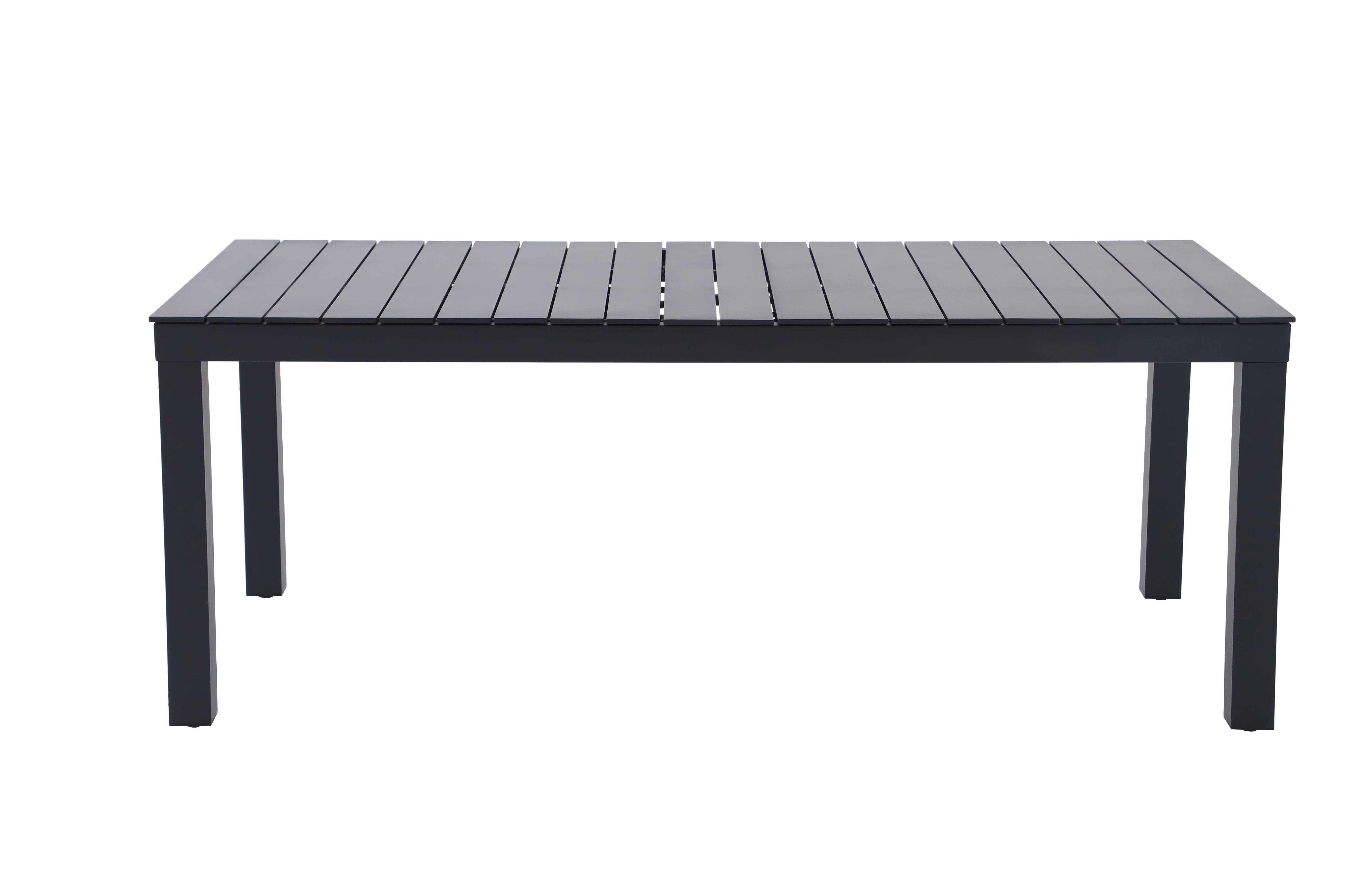Ecloz - Table de jardin rectangulaire double extension 8/12 personnes anthracite Fileas ECLOZ