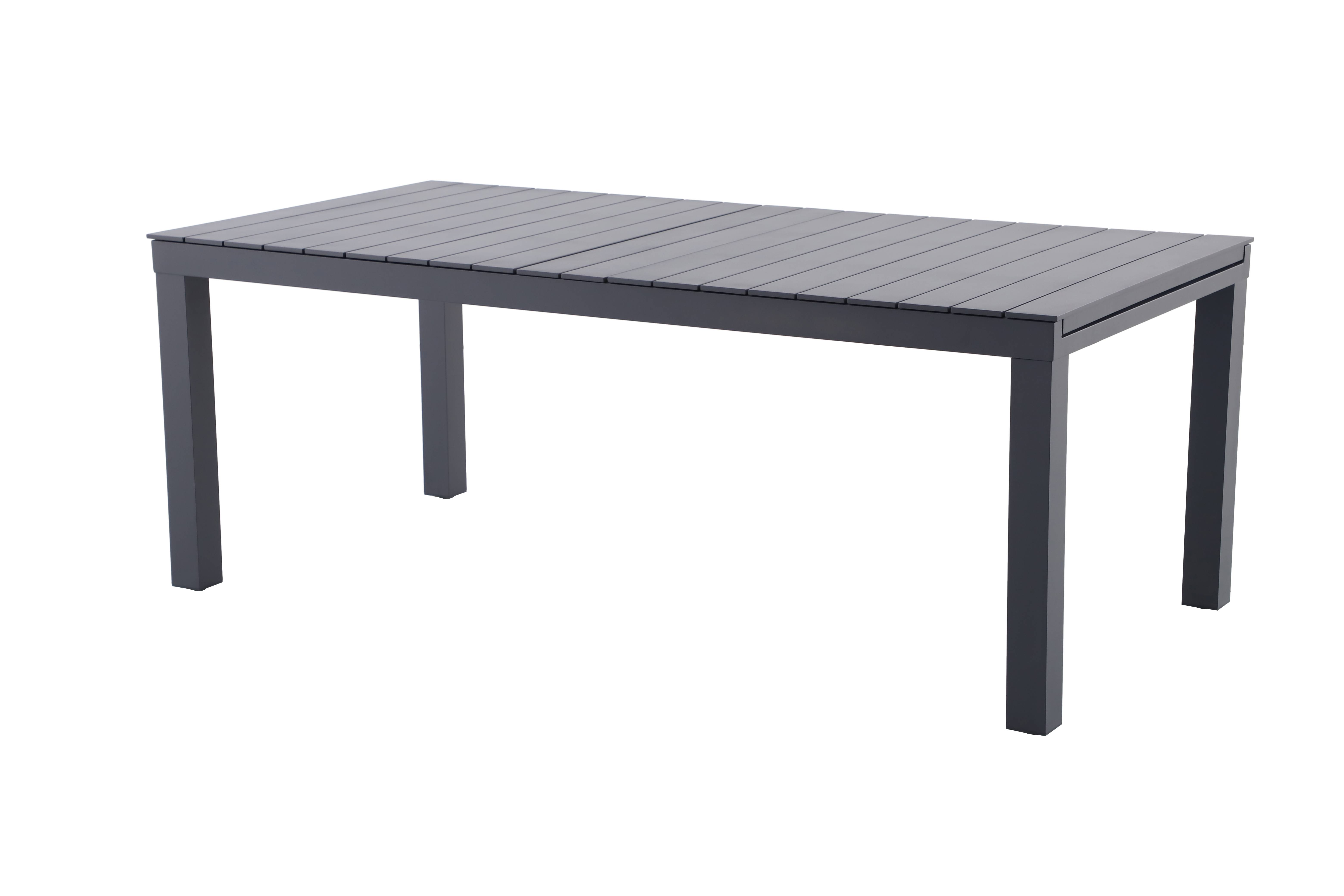 Ecloz - Table de jardin rectangulaire double extension 8/12 personnes anthracite Fileas ECLOZ - Image 3