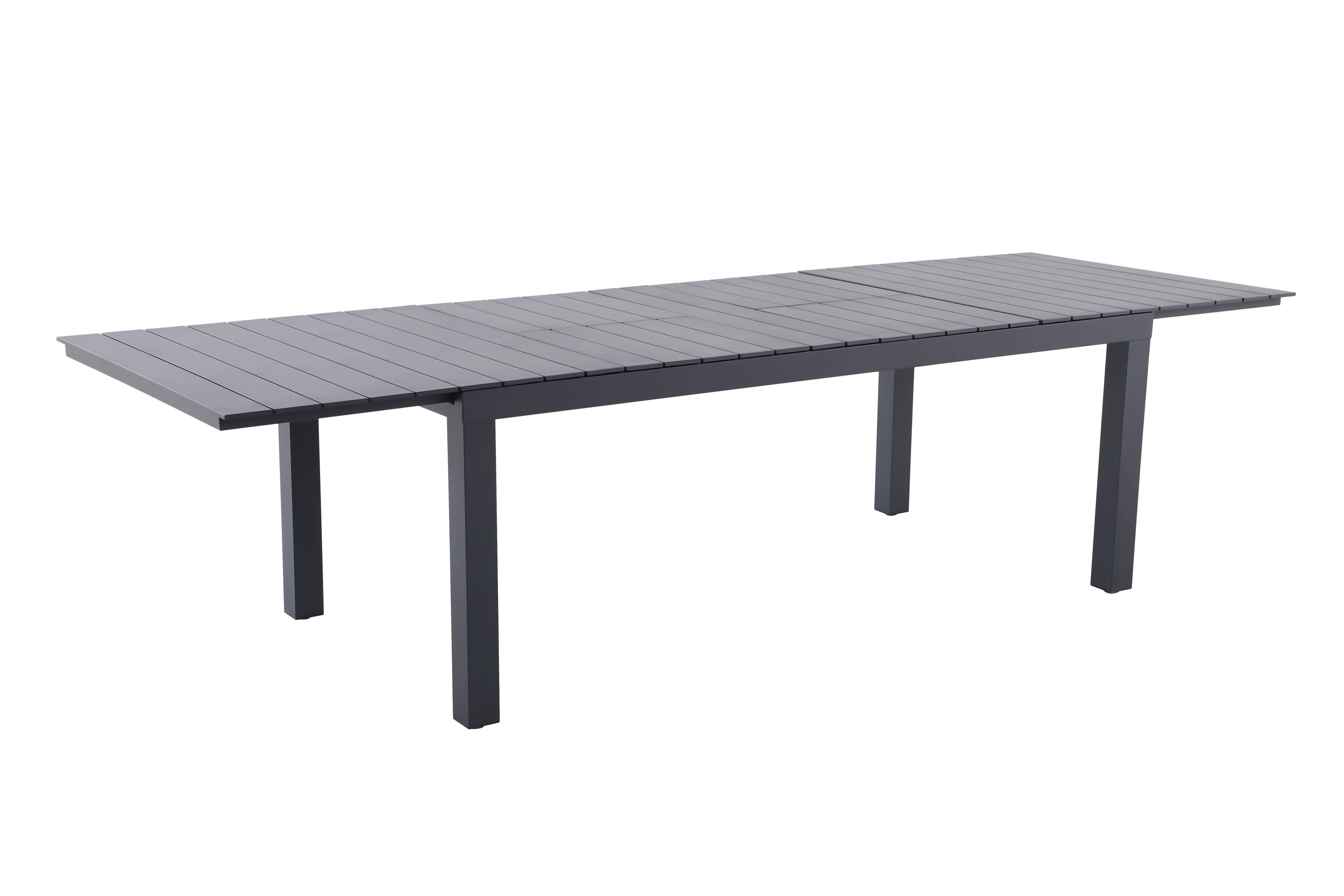 Ecloz - Table de jardin rectangulaire double extension 8/12 personnes anthracite Fileas ECLOZ - Image 4